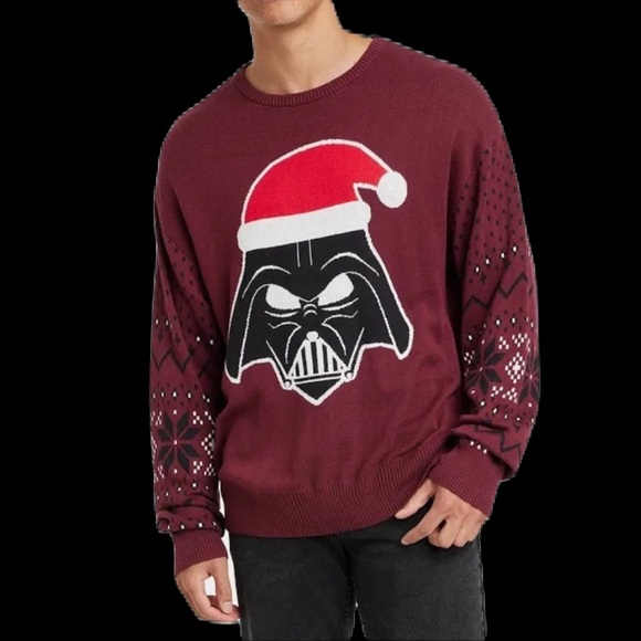 Nice Disney 100 Star Wars Darth Vader Ugly Christmas Sweater Mens New - Picture 1 of 15
